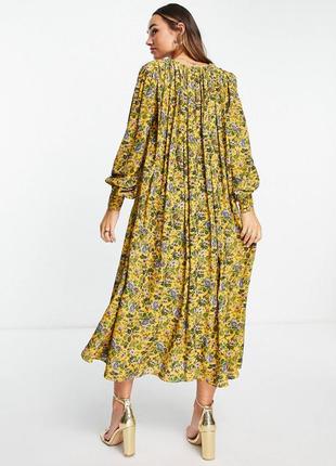 Платье миди трапеции с цветочным принтом asos edition2 фото