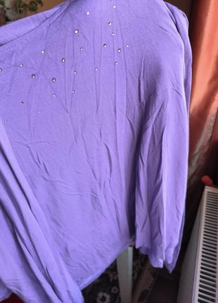 Кофта-накидка (обманка) фиолетового цвета2 фото