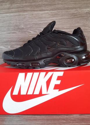 Мужские кроссовки nike air max tn black (чёрные) крутые спортивные демисезонные кроссы найк аир макс 46 размер