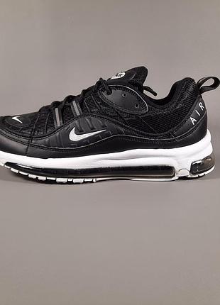 Кроссовки мужские nike air max 98 черный спортивные кроссы на осень кроссовки мужские брендовые