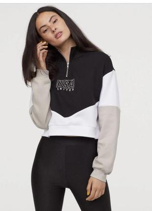 Кофта укороченная худи h&m