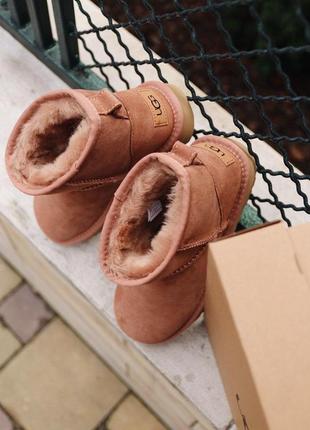 Распродажа! меховые женские сапоги ugg mini mole с натур мехом /осень/зима/весна😍8 фото