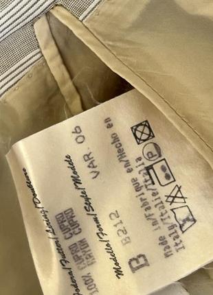Бежевий шовковий піджак baldessarini italy оригінальний у смужку6 фото