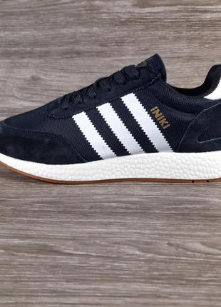 Кросівки чоловічі adidas iniki сині взуття для занять спортом чоловічі кросівки для міста літні кросівки