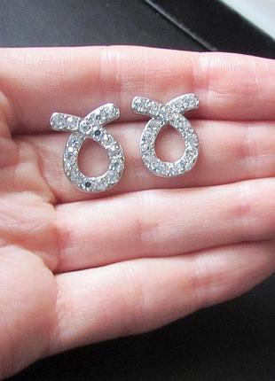 🏵️красивые ювелирные серьги в стразах, новые! арт. 1810