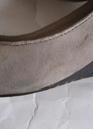 Кожаные замшевые туфли на танкетке minelli9 фото