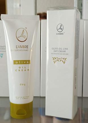 Крем денний зволожуючий olive oil day cream lambre, обсяг 80мл франція8 фото