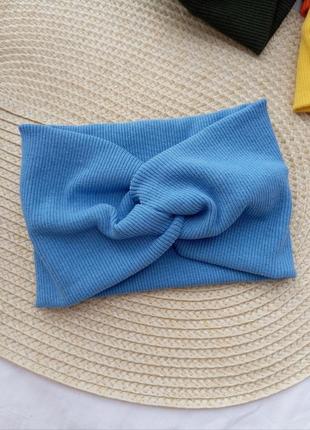Повязка на голову детская рубчик повязки детские осенние