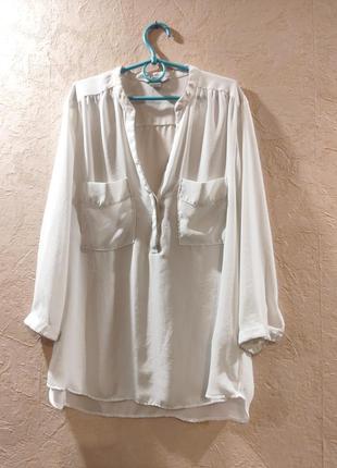 Блуза сорочка жіноча біла святкова р.l/48