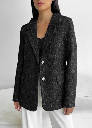 Черный пиджак прямой на пуговицах пиджак с карманами черного цвета пиджак с шерстью шерстяной пиджак