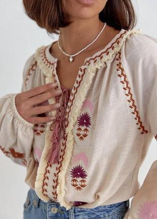 Шикарна сорочка-вишиванка туреччина4 фото