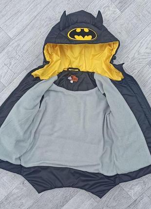 Детская демисезонная куртка на мальчика "бэтмен" 3-7 лет, весенняя деми курточка для детей - весна осень4 фото