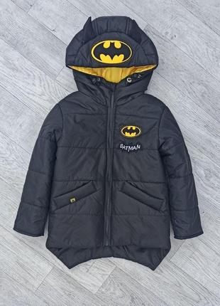 Детская демисезонная куртка на мальчика "бэтмен" 3-7 лет, весенняя деми курточка для детей - весна осень