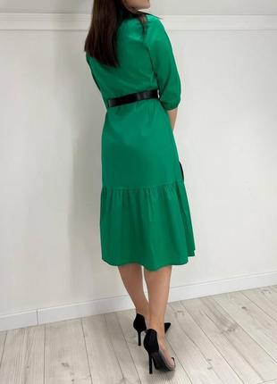 Розпродаж🔥 зелена сукня котон 42-443 фото