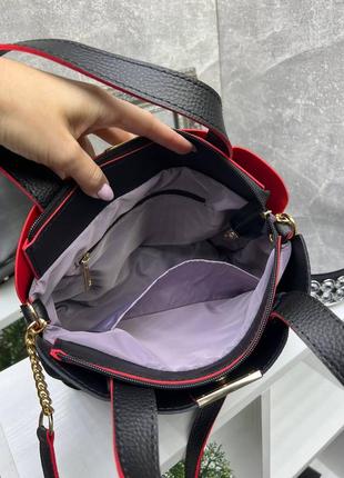 Женская классическая сумка пудровая, пудра, персиковая классическая из эко-кожи и замши, замш, замшевая а46 фото