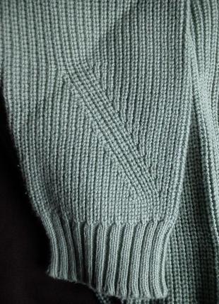 Мятный свитер/джемпер укороченный7 фото