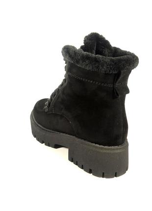 Женские ботинки  зимние замшевые черные . обувь больших размеров9 фото