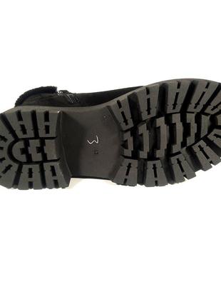 Женские ботинки  зимние замшевые черные . обувь больших размеров10 фото