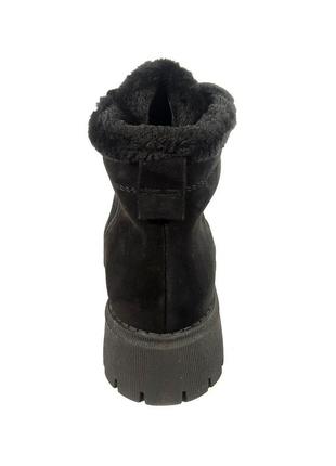 Женские ботинки  зимние замшевые черные . обувь больших размеров3 фото