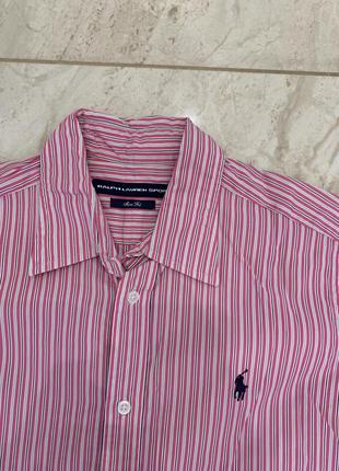 Рубашка polo ralph lauren женская розовая5 фото