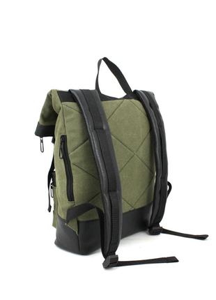 Рюкзак міський rolltop з відділом для ноутбука 17" wallaby 1192 хакі5 фото