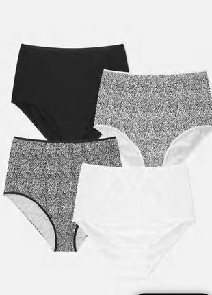 Высокие хлопковые трусики для пышных форм полномерные xl primark
