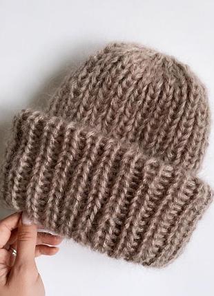 Пухнаста шапка в 3 нитки
