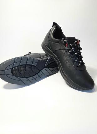 Туфли спортивные мужские кожаные ecco.черные.6 фото