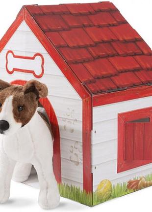 Игровой набор melissa&doug картонный игровой домик для собаки (md5514)3 фото