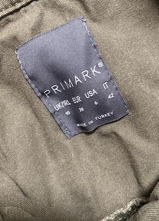 Джинсовая рубашка хаки primark 3