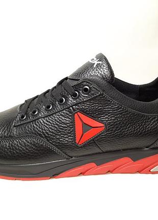 Туфлі чоловічі шкіряні велетні чорні.reebok