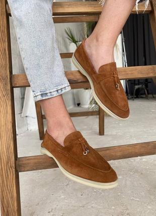 Хит🪄 лоферы коричневые стильные лоферы базовые коричневые лоферы классические лоферы из натуральной замши замшевые лоферы💞💞