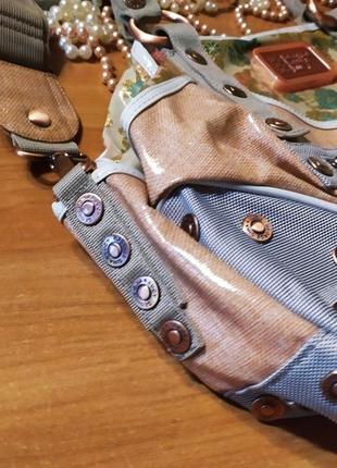 Ексклюзив крутезна дизайнерська велика вмістка сумка george gina&lucy текстильна сумочка лакова нова5 фото