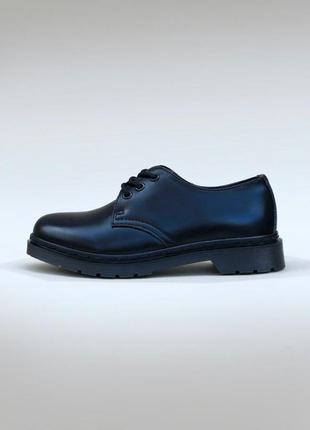 Туфлі в стилі dr martens 1461 mono black туфлі шкіряні якісні фірмові стильні