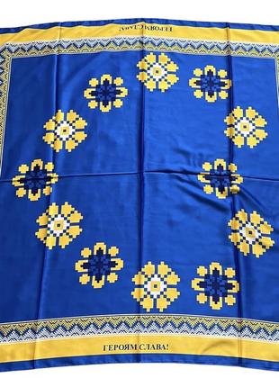 Платок патриотический 90*90 см атлас