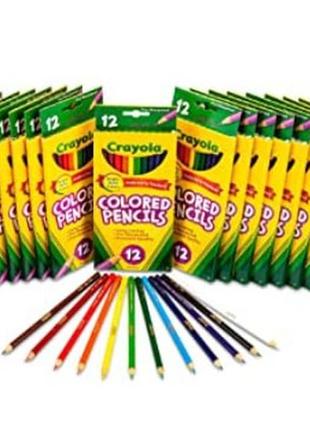 Набор карандашей от crayola 12 цветов. оригинал из сша
