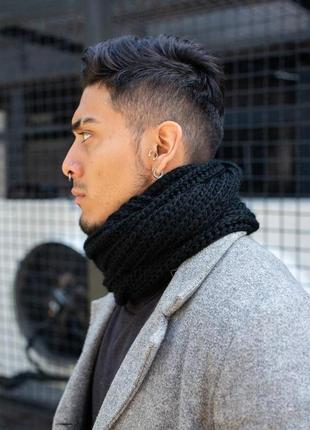 Мужской шарф хомут without scarf black