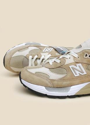 Кроссовки в стиле new balance 992 beige мужские трендовые премиум кроссовки nb качественные стильные молодежные8 фото