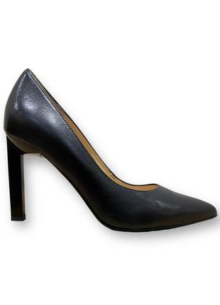 Женские кожаные повседневные деловые туфли на высоких каблуках черные s1019-01-y021a-9 lady marcia 2517 37, черный
