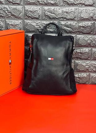 Чоловічий рюкзак tommy hilfiger із натуральної кожи
