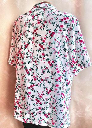 Блуза в цветочный принт рубашка5 фото