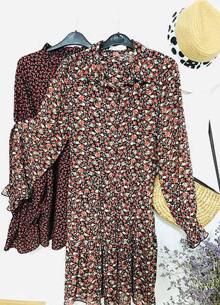 Стильное женское шифоновое платье