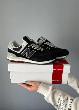 Кроссовки new balance 574 black/white