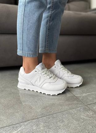 Кроссовки new balance 574 white2 фото