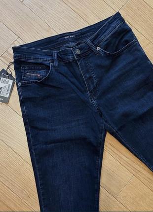 Темно-синие джинсы diesel slim fit2 фото