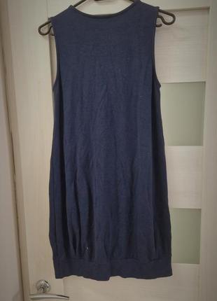 Платье мини, синяя. в ретро стиле.3 фото