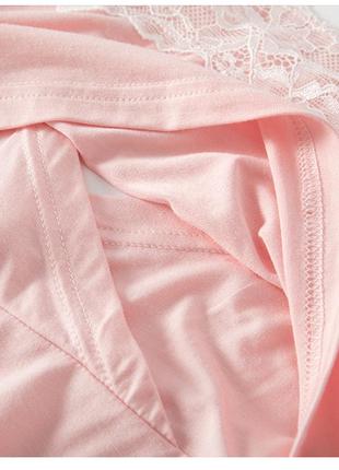 Набір халат та сорочка для годуючої вагітної жінки ніжність рожевий l8 фото