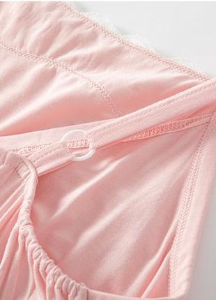 Набір халат та сорочка для годуючої вагітної жінки ніжність рожевий l7 фото