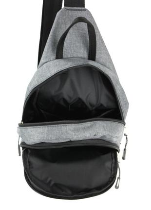 Однолямковий рюкзак слінг wallaby 112 сірий6 фото