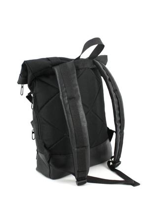 Рюкзак міський rolltop з відділом для ноутбука 17" wallaby 1191 чорний7 фото